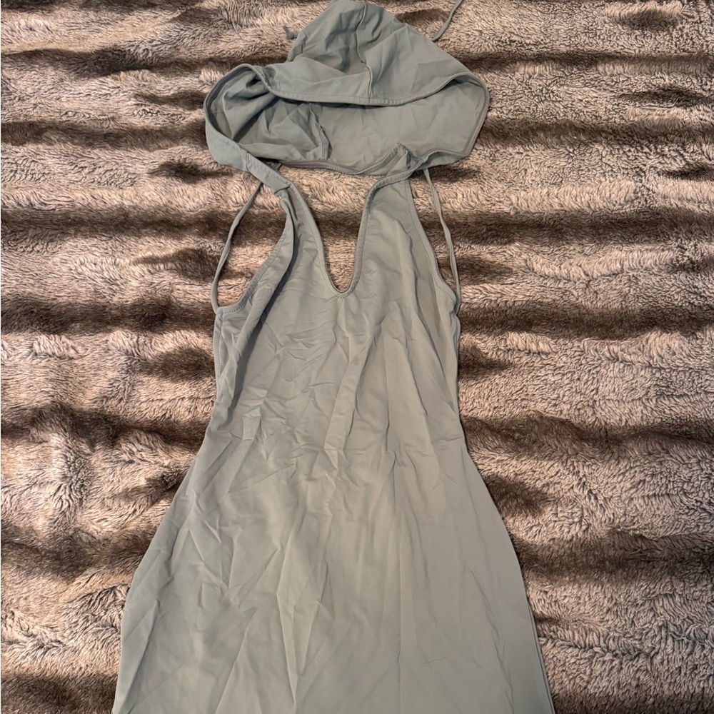 Hooded Backless Dress